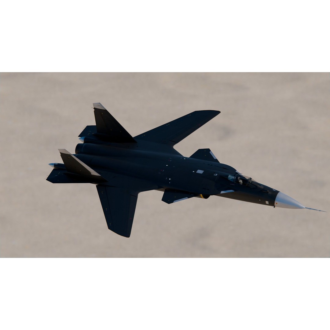 Sukhoi Su-47 3D Model – High Poly Military Aircraft, PBR Textures, FBX - View 6