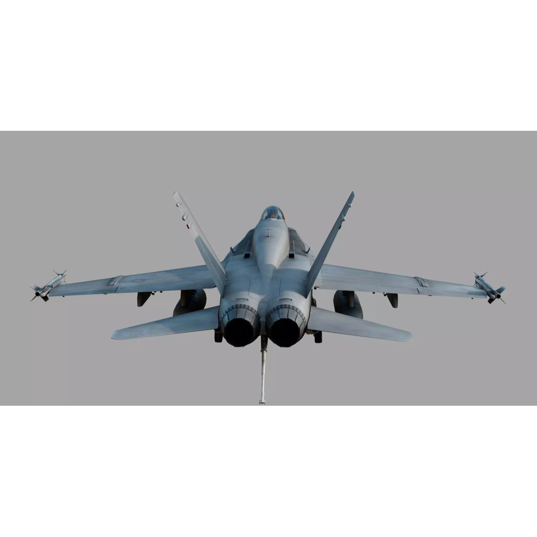 McDonnell Douglas F/A-18 Hornet 3D Model – Game-Ready Aircraft, FBX, Blender
