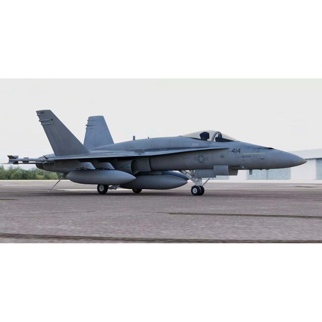 McDonnell Douglas F/A-18 Hornet 3D Model – Game-Ready Aircraft, FBX, Blender - View 7