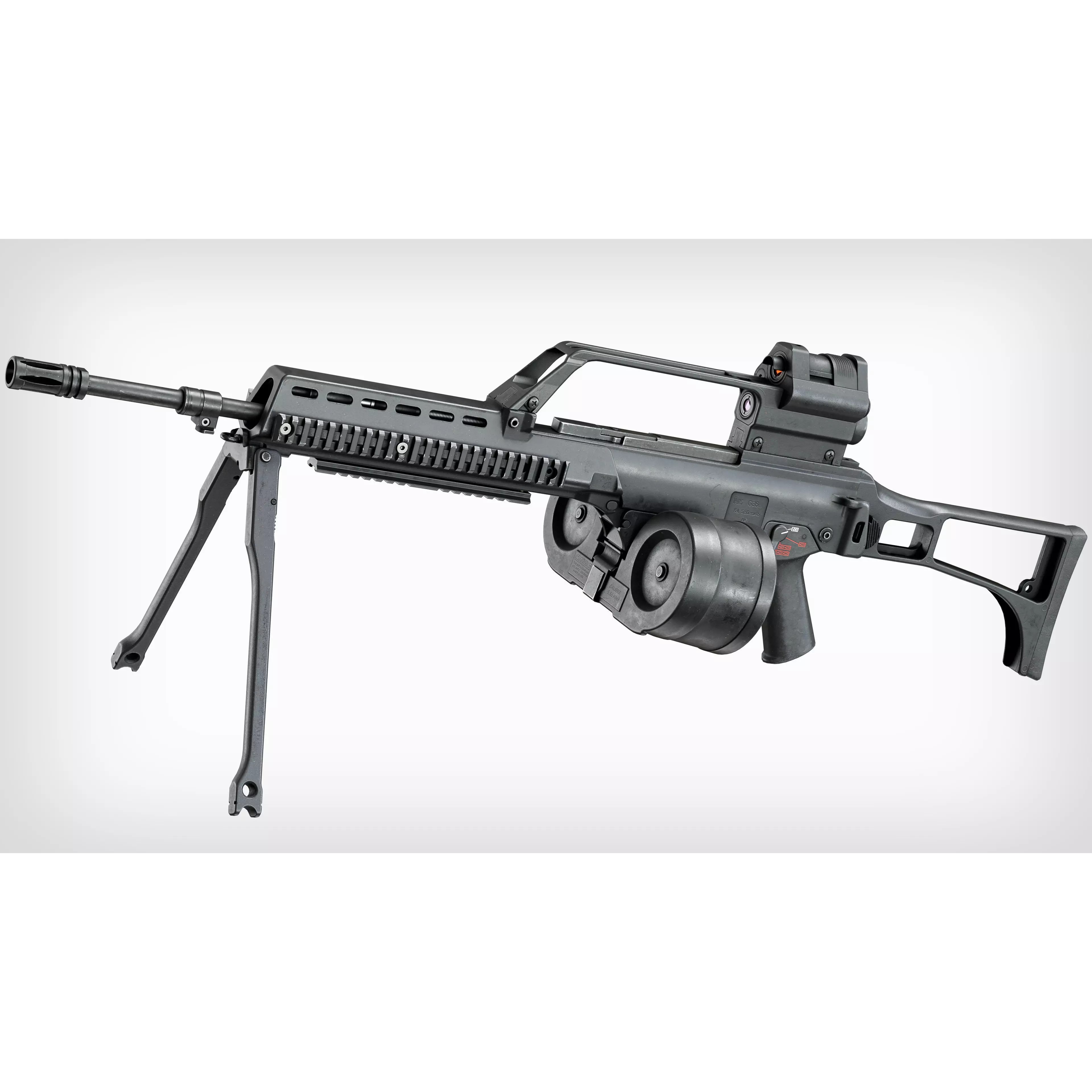 HK G36 Machine Gun - Low-Poly Game-Ready 3D Model - View 3