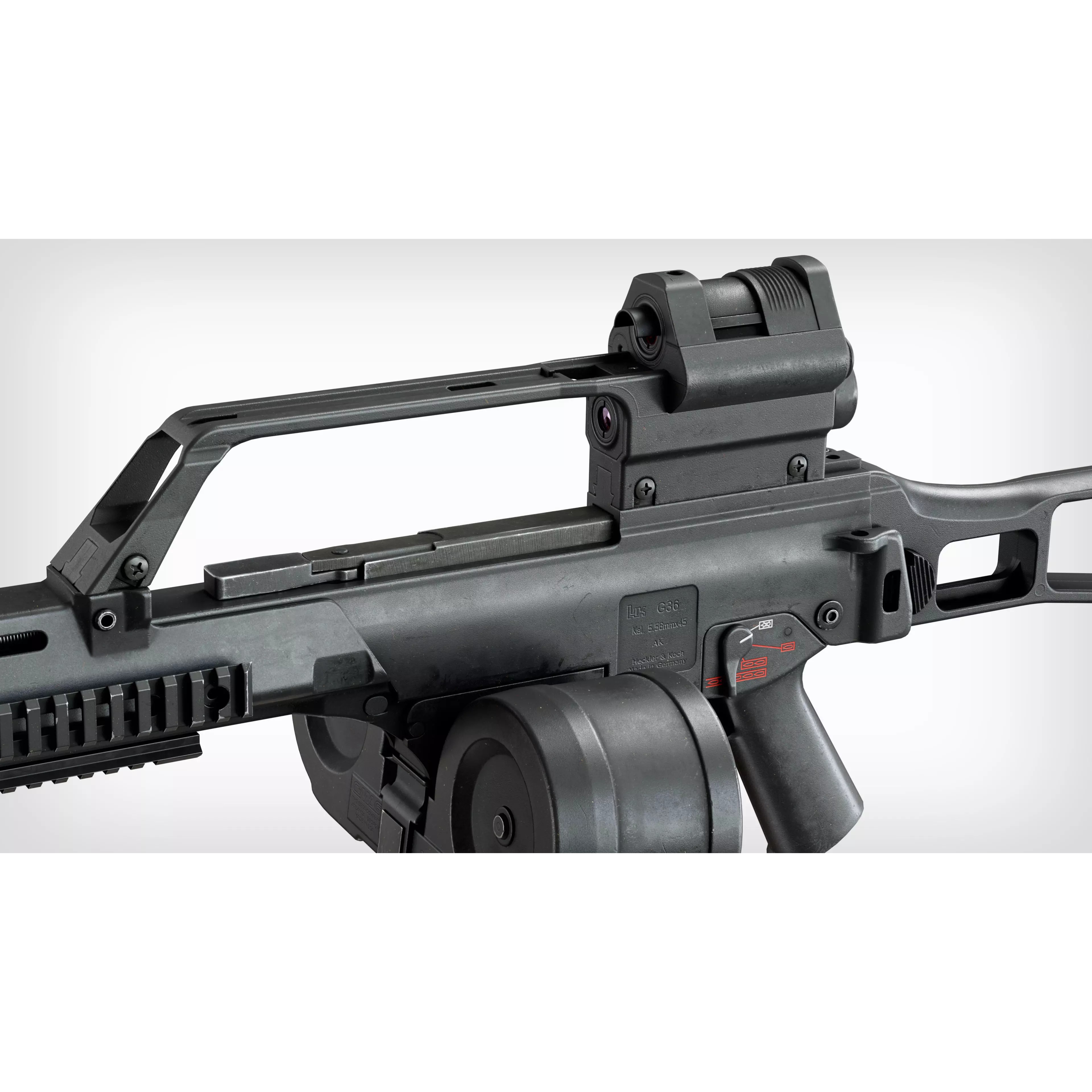 HK G36 Machine Gun - Low-Poly Game-Ready 3D Model - View 7