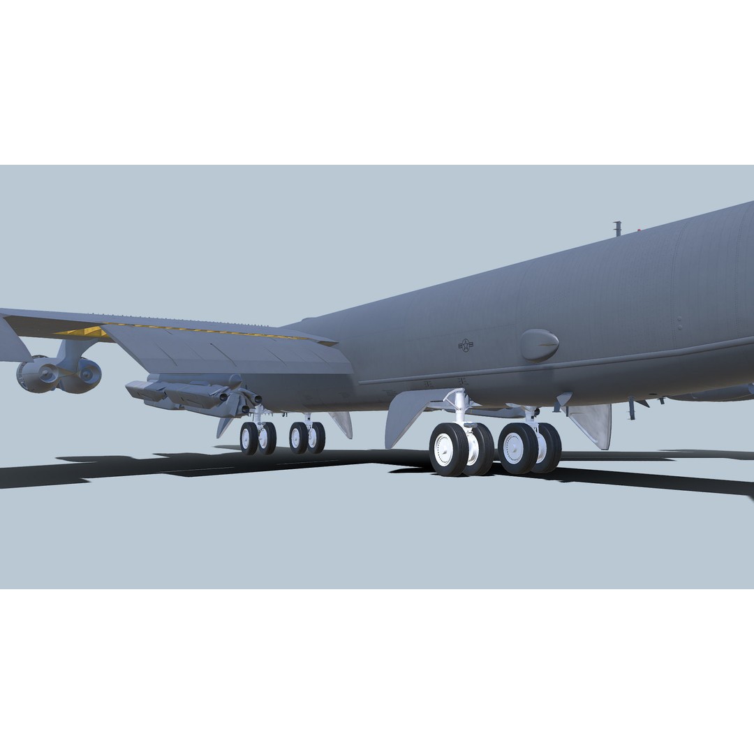 Boeing B-52H Stratofortress 3D Model – PBR Military Aircraft, FBX - View 15