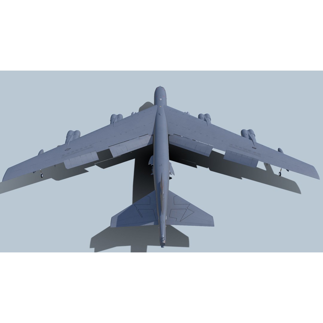 Boeing B-52H Stratofortress 3D Model – PBR Military Aircraft, FBX - View 18