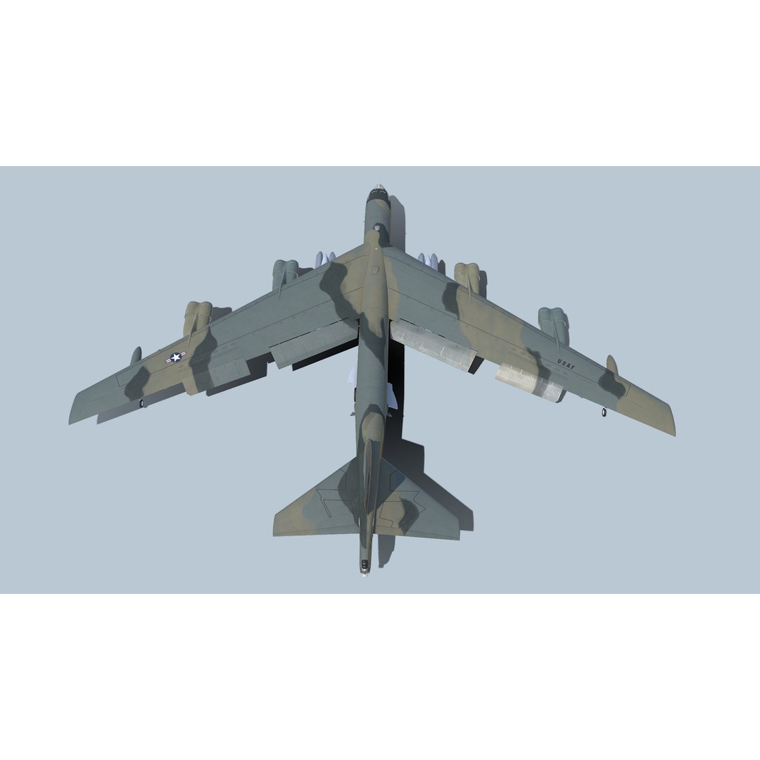 Boeing B-52H Stratofortress 3D Model – PBR Military Aircraft, FBX - View 19