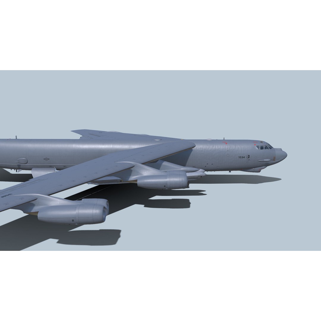 Boeing B-52H Stratofortress 3D Model – PBR Military Aircraft, FBX - View 24
