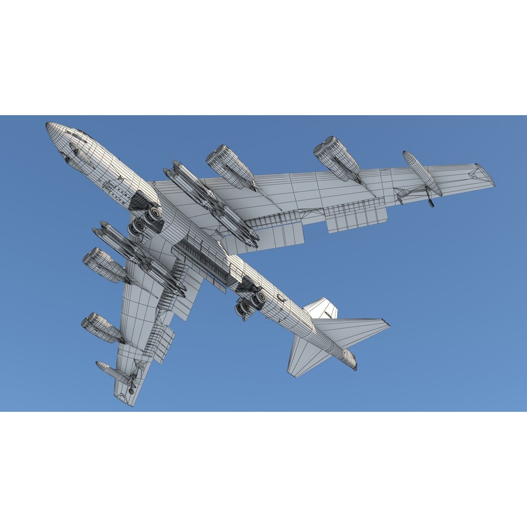 Boeing B-52H Stratofortress 3D Model – PBR Military Aircraft, FBX - View 37