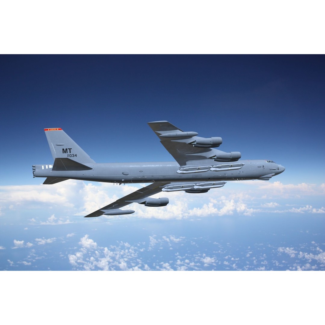 Boeing B-52H Stratofortress 3D Model – PBR Military Aircraft, FBX - View 4
