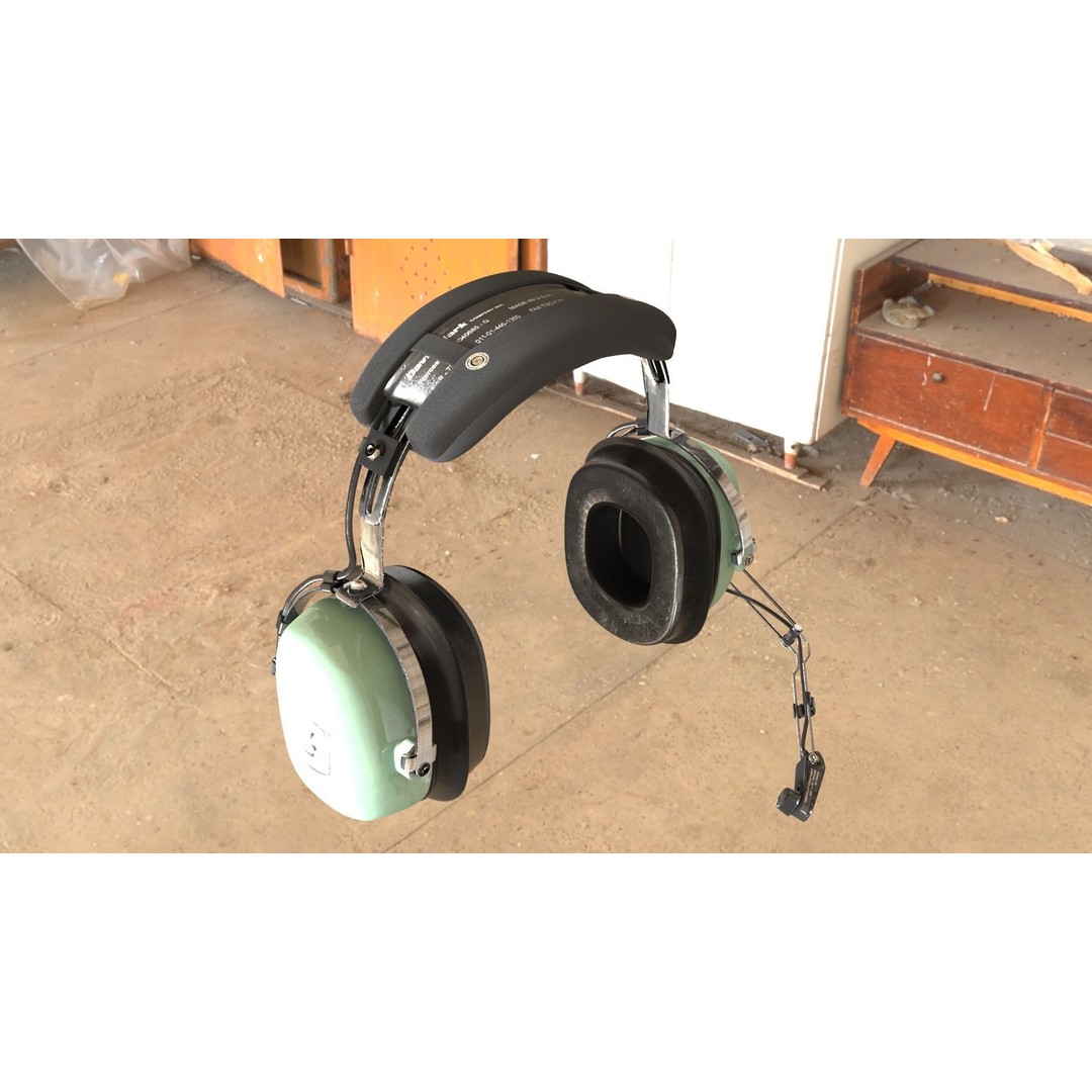 David Clark H10-36 Headset 3D Model – Low Poly PBR Game Asset, FBX, OBJ - View 10