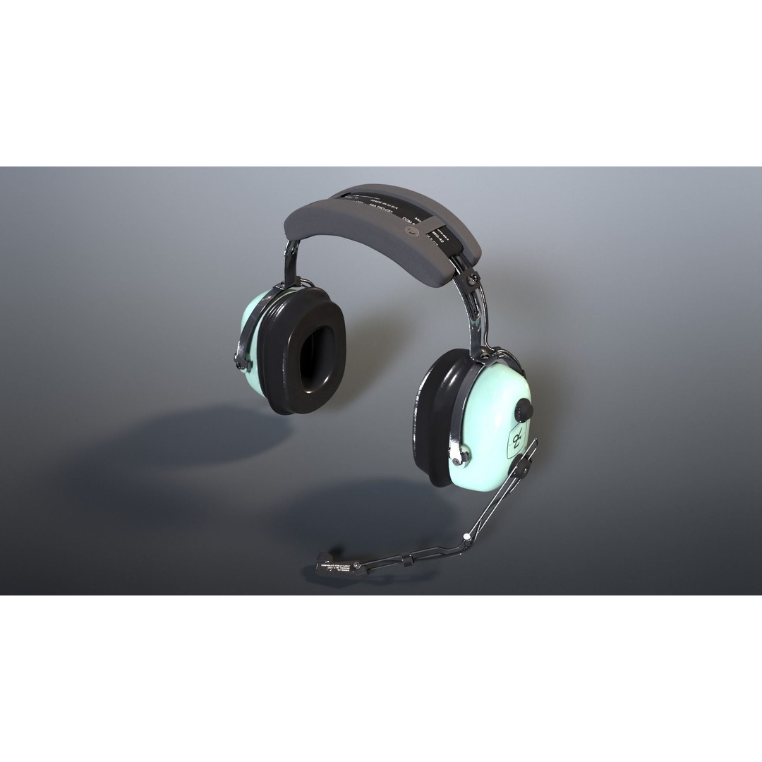 David Clark H10-36 Headset 3D Model – Low Poly PBR Game Asset, FBX, OBJ - View 15