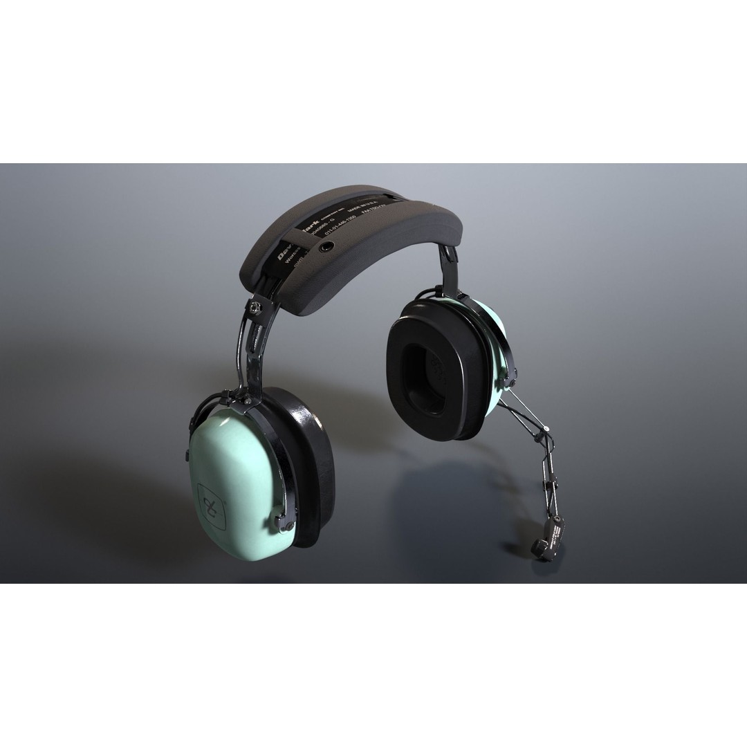 David Clark H10-36 Headset 3D Model – Low Poly PBR Game Asset, FBX, OBJ - View 16