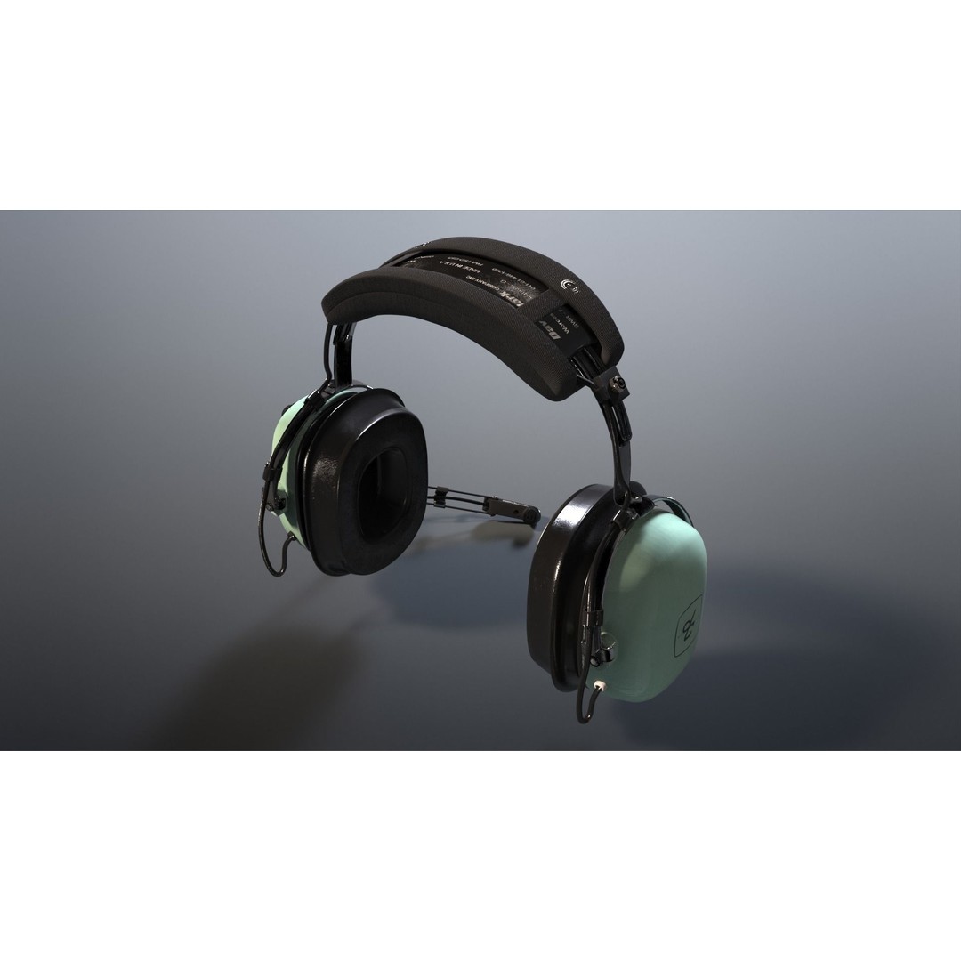 David Clark H10-36 Headset 3D Model – Low Poly PBR Game Asset, FBX, OBJ - View 17