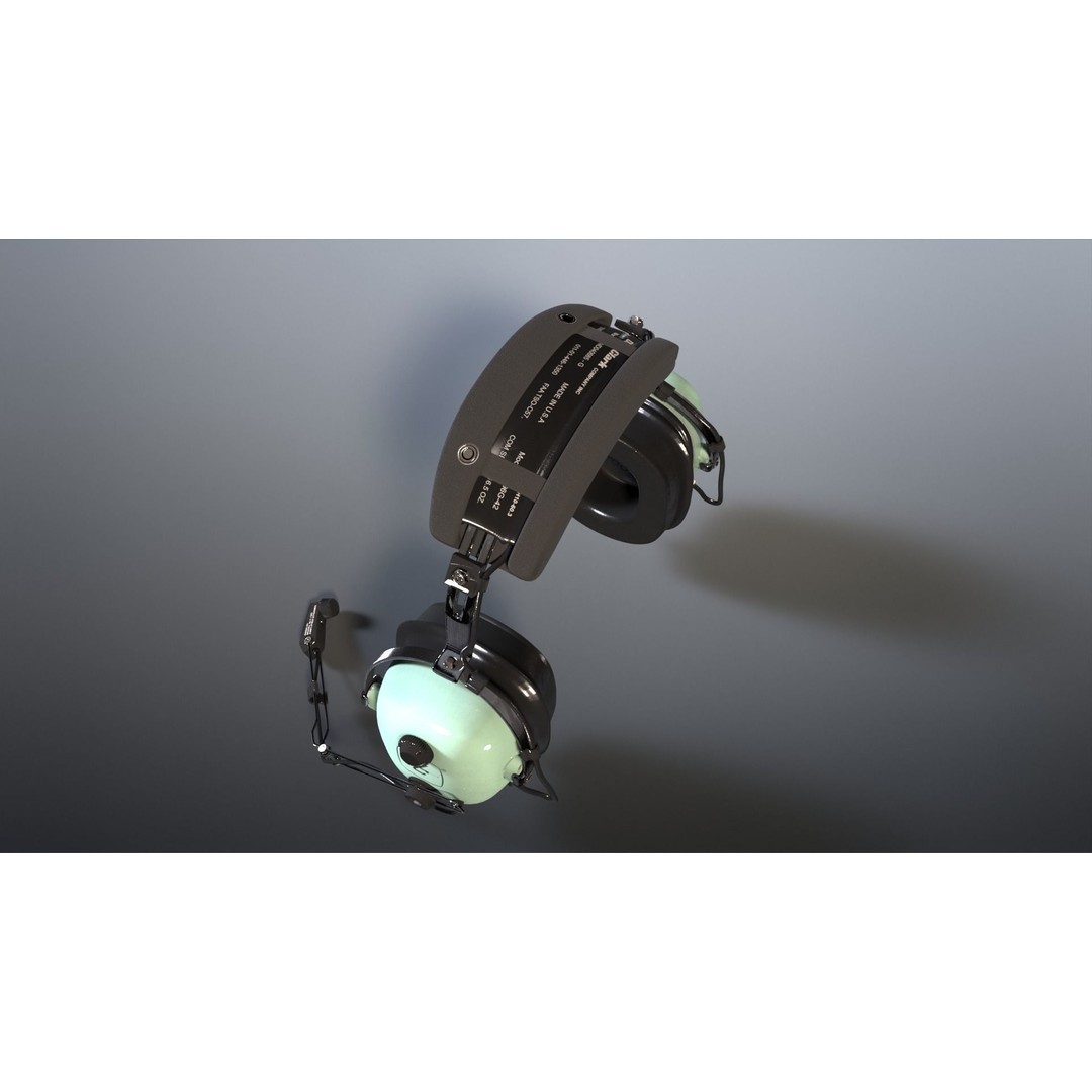 David Clark H10-36 Headset 3D Model – Low Poly PBR Game Asset, FBX, OBJ - View 18