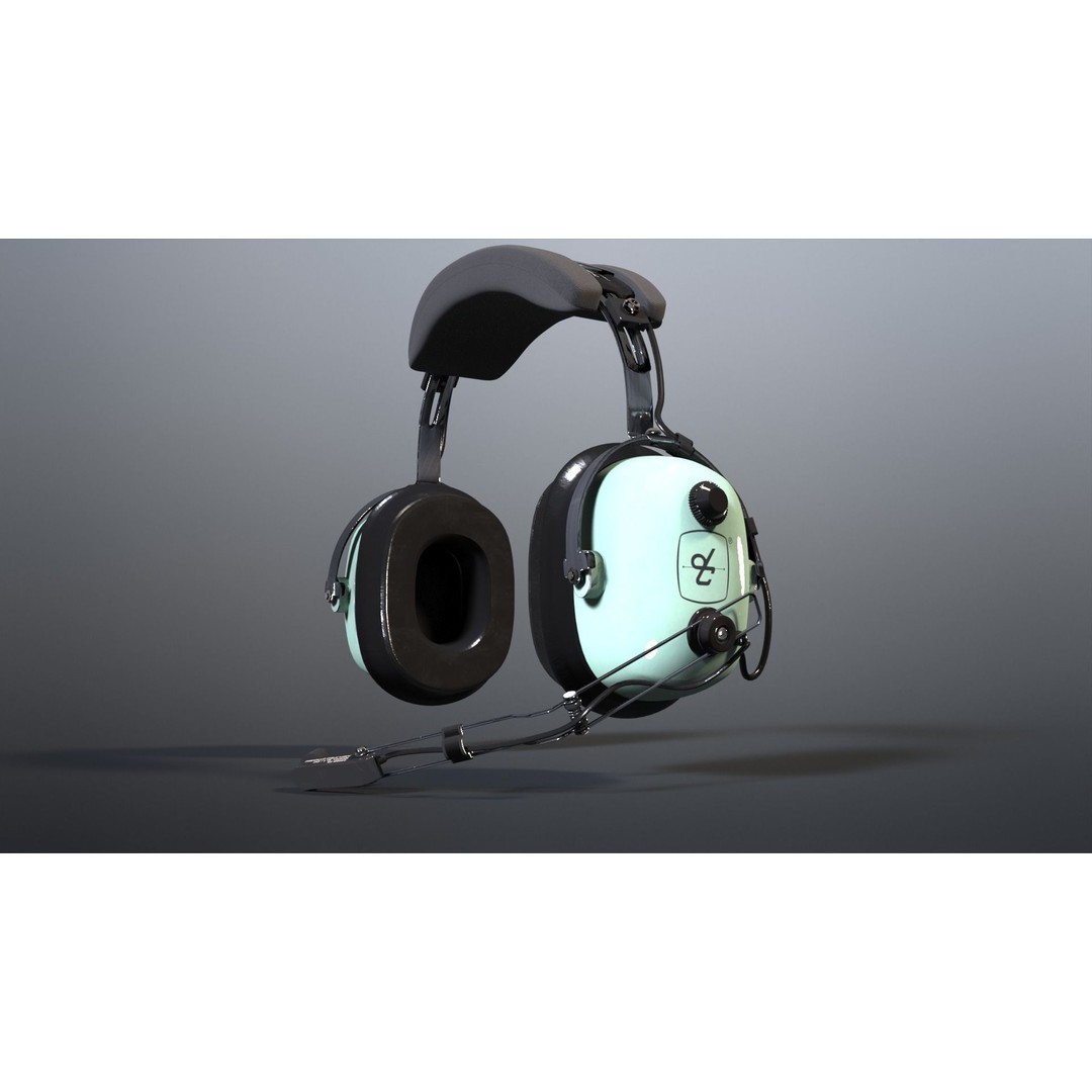 David Clark H10-36 Headset 3D Model – Low Poly PBR Game Asset, FBX, OBJ - View 19