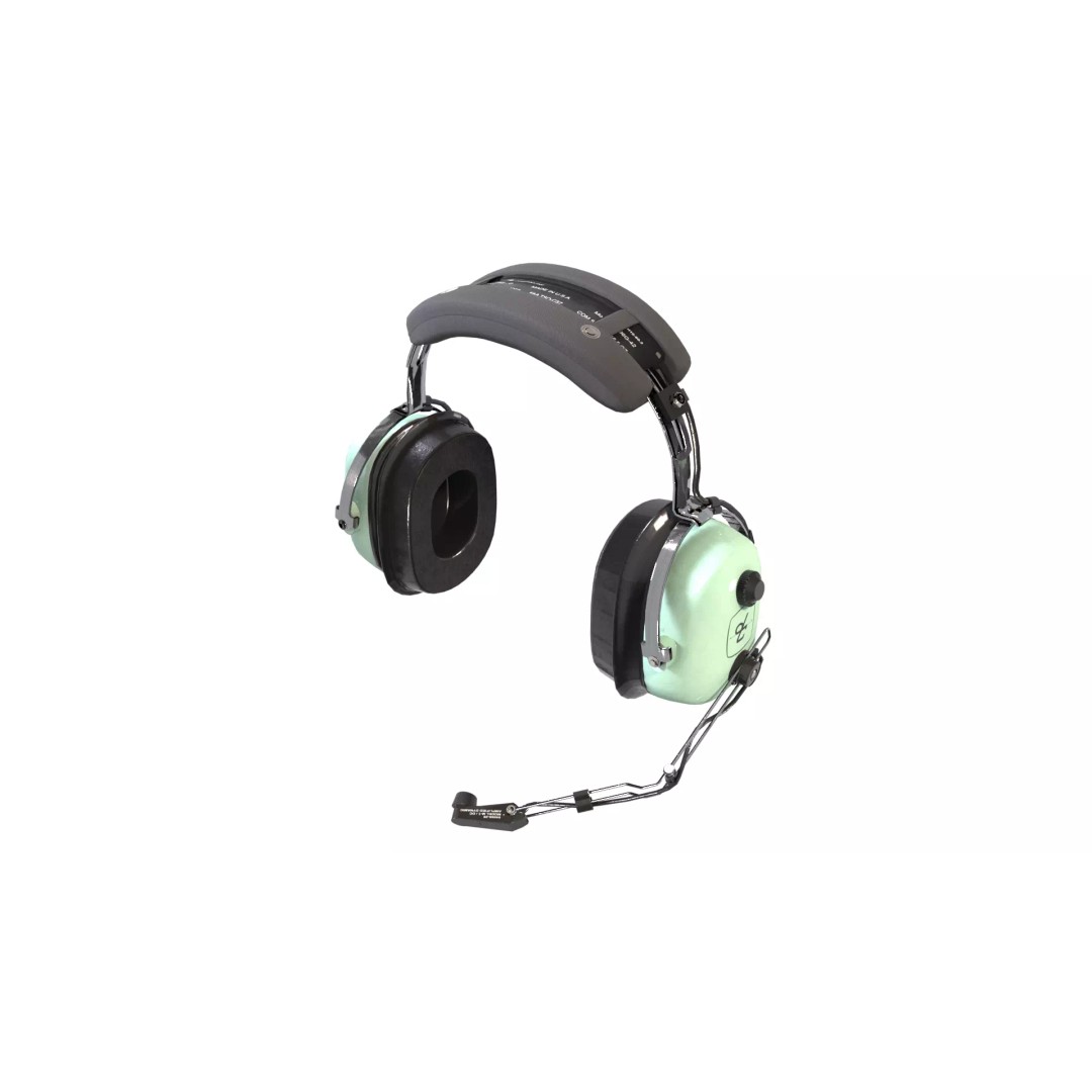 David Clark H10-36 Headset 3D Model – Low Poly PBR Game Asset, FBX, OBJ - View 2