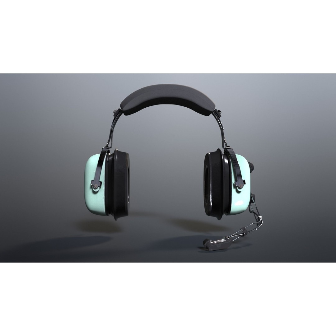 David Clark H10-36 Headset 3D Model – Low Poly PBR Game Asset, FBX, OBJ - View 20
