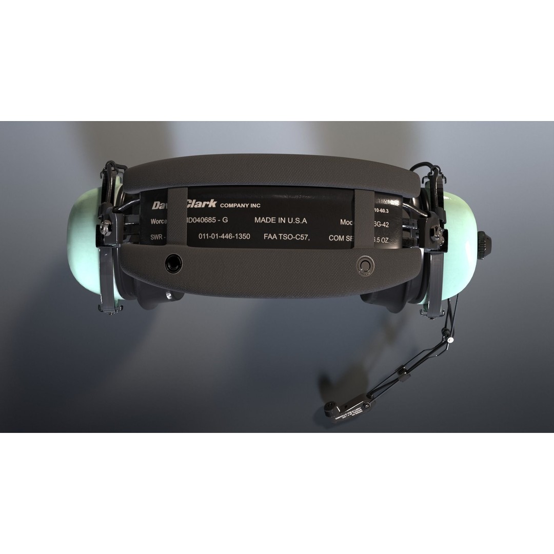 David Clark H10-36 Headset 3D Model – Low Poly PBR Game Asset, FBX, OBJ - View 23