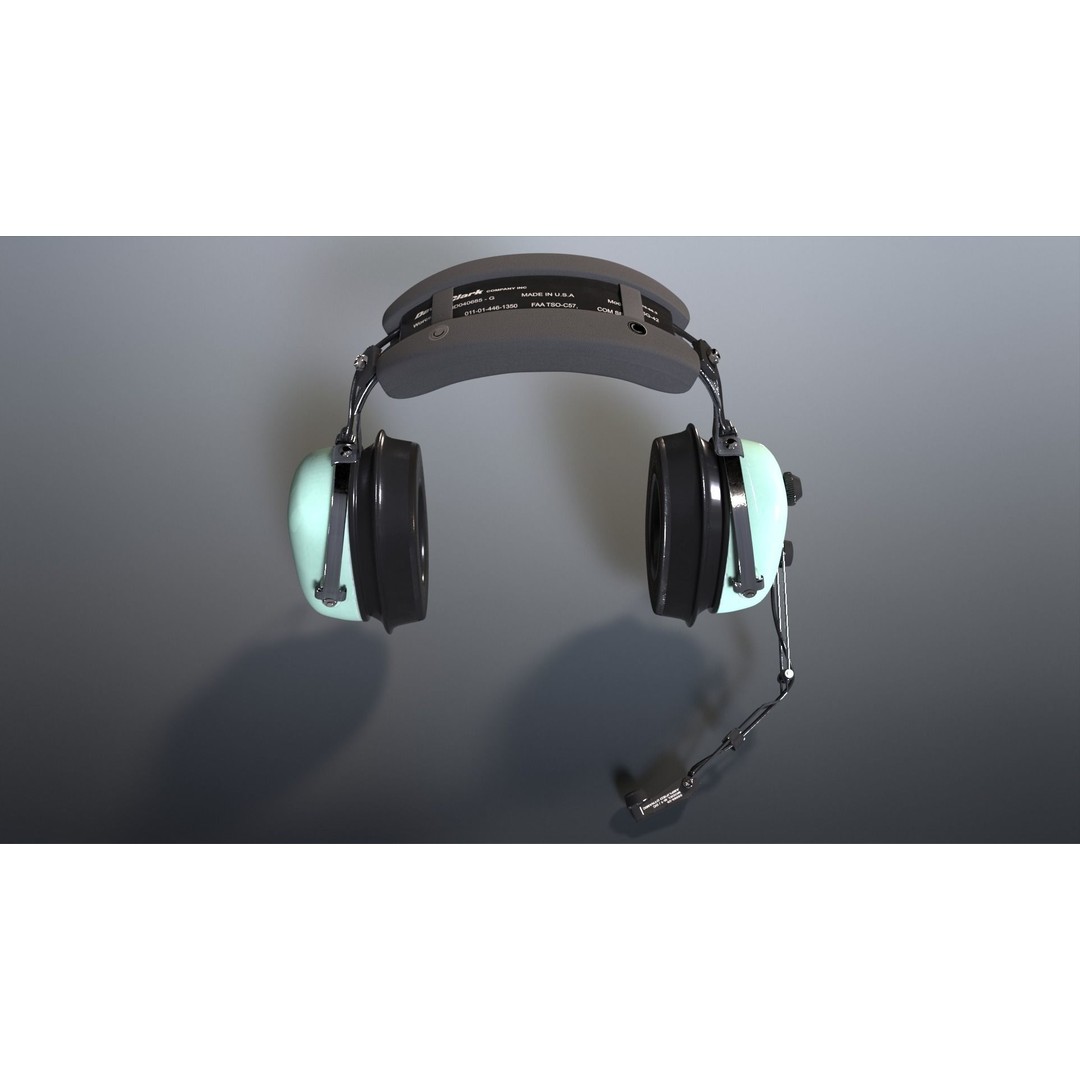 David Clark H10-36 Headset 3D Model – Low Poly PBR Game Asset, FBX, OBJ - View 25