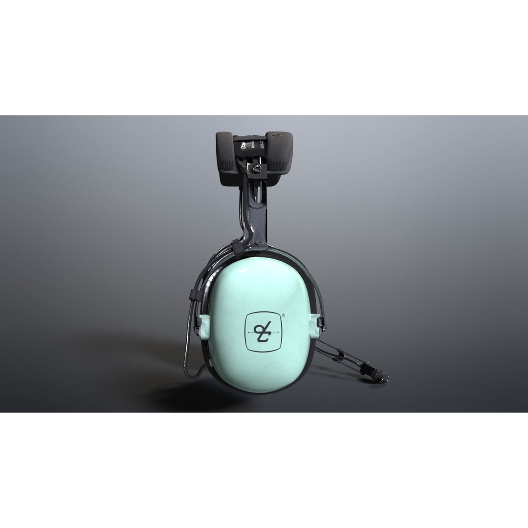David Clark H10-36 Headset 3D Model – Low Poly PBR Game Asset, FBX, OBJ - View 27
