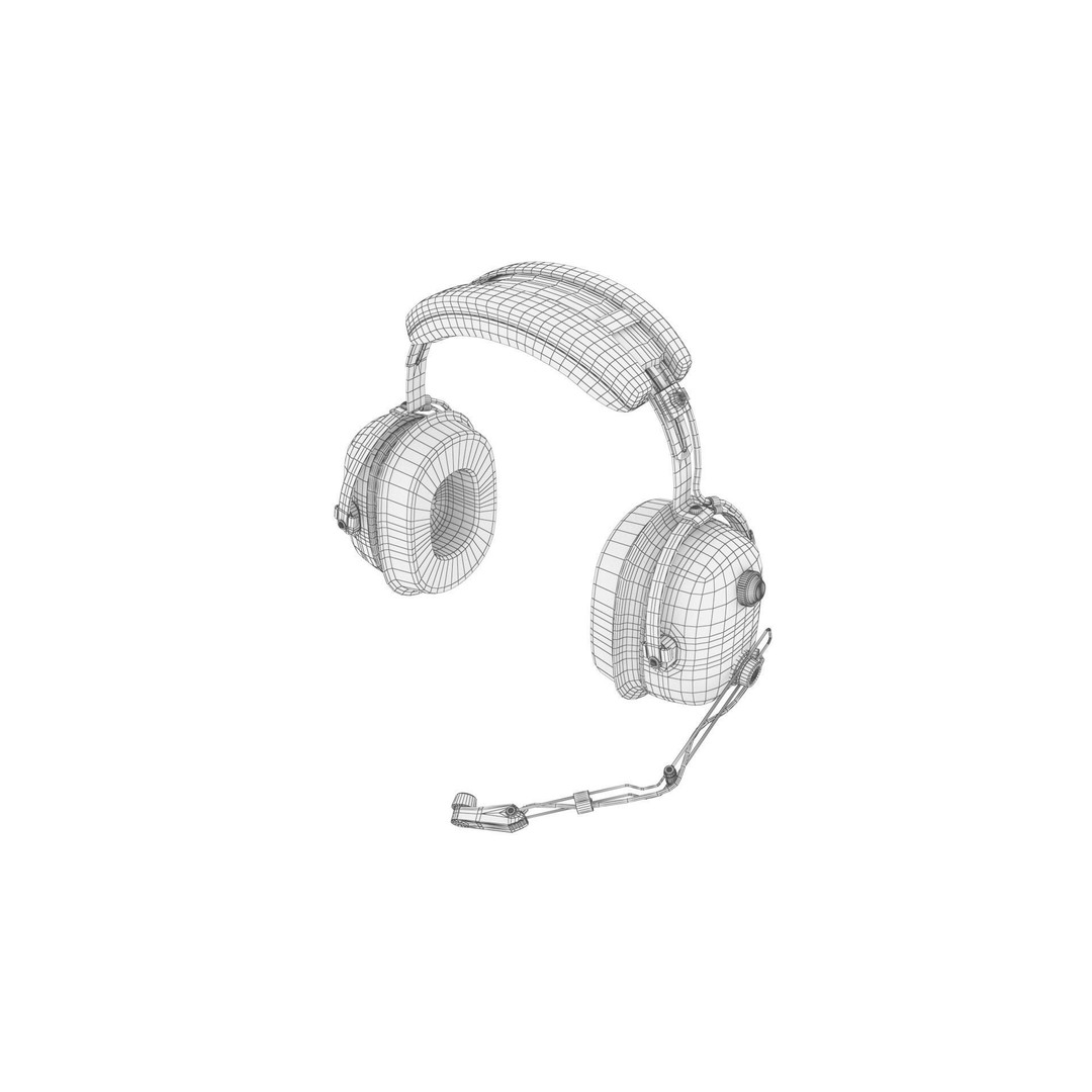 David Clark H10-36 Headset 3D Model – Low Poly PBR Game Asset, FBX, OBJ - View 28