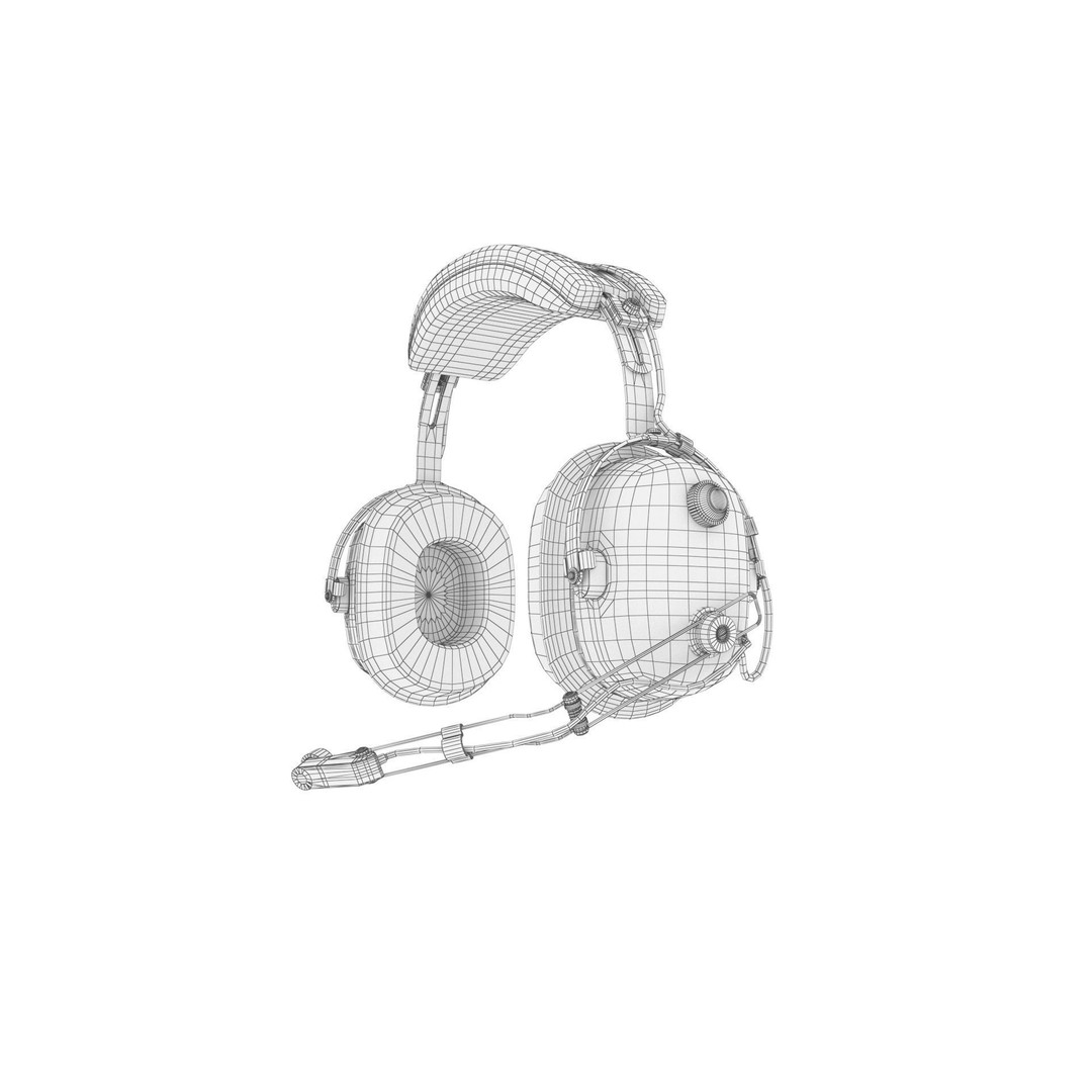 David Clark H10-36 Headset 3D Model – Low Poly PBR Game Asset, FBX, OBJ - View 29