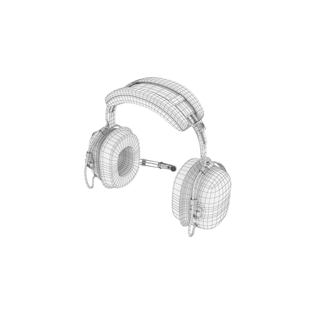 David Clark H10-36 Headset 3D Model – Low Poly PBR Game Asset, FBX, OBJ - View 30