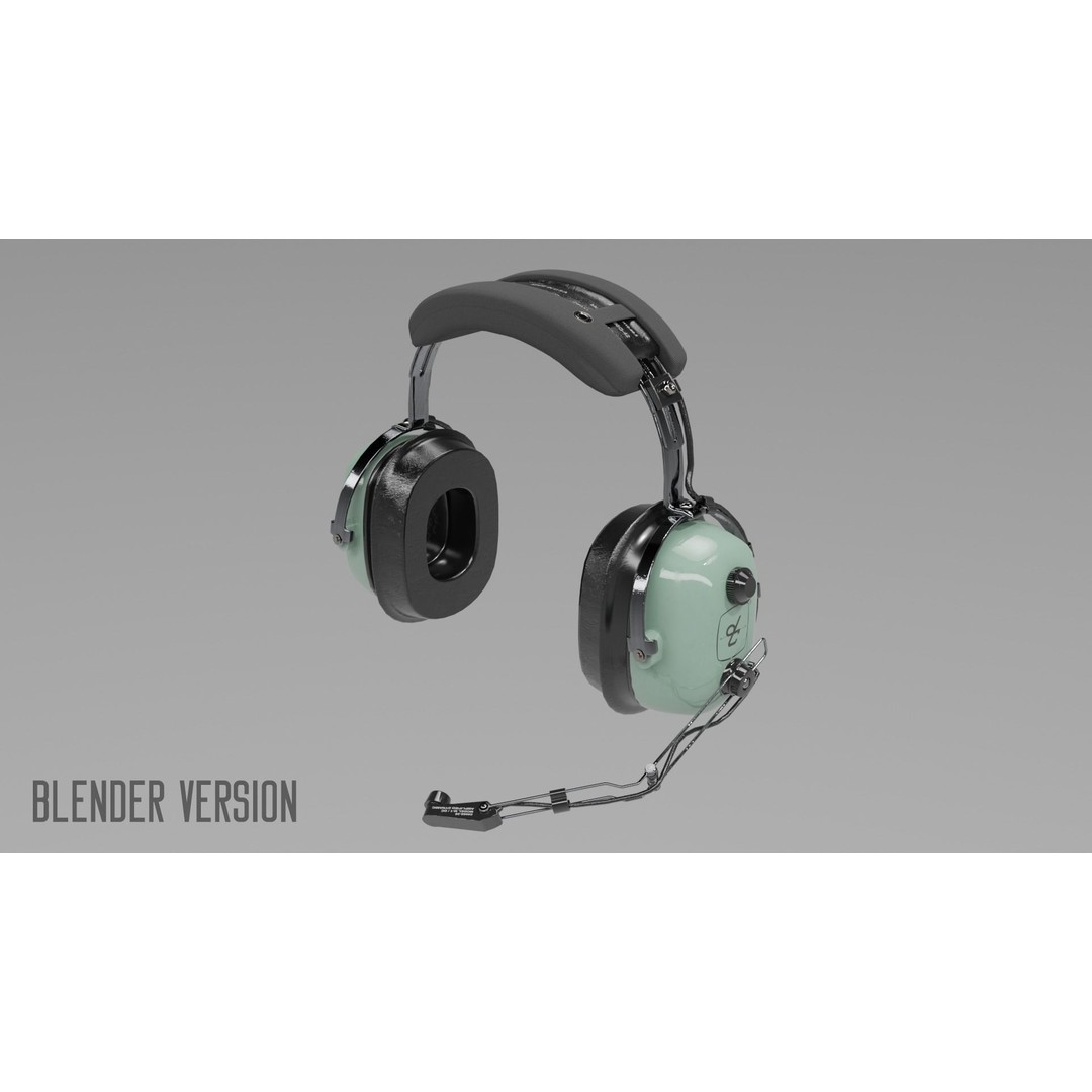 David Clark H10-36 Headset 3D Model – Low Poly PBR Game Asset, FBX, OBJ - View 33