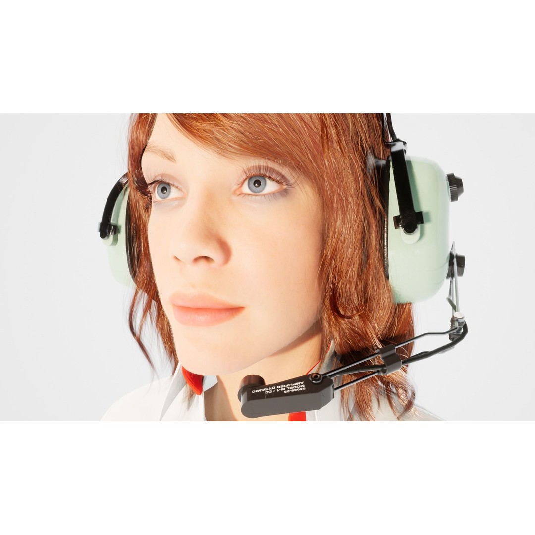 David Clark H10-36 Headset 3D Model – Low Poly PBR Game Asset, FBX, OBJ - View 4