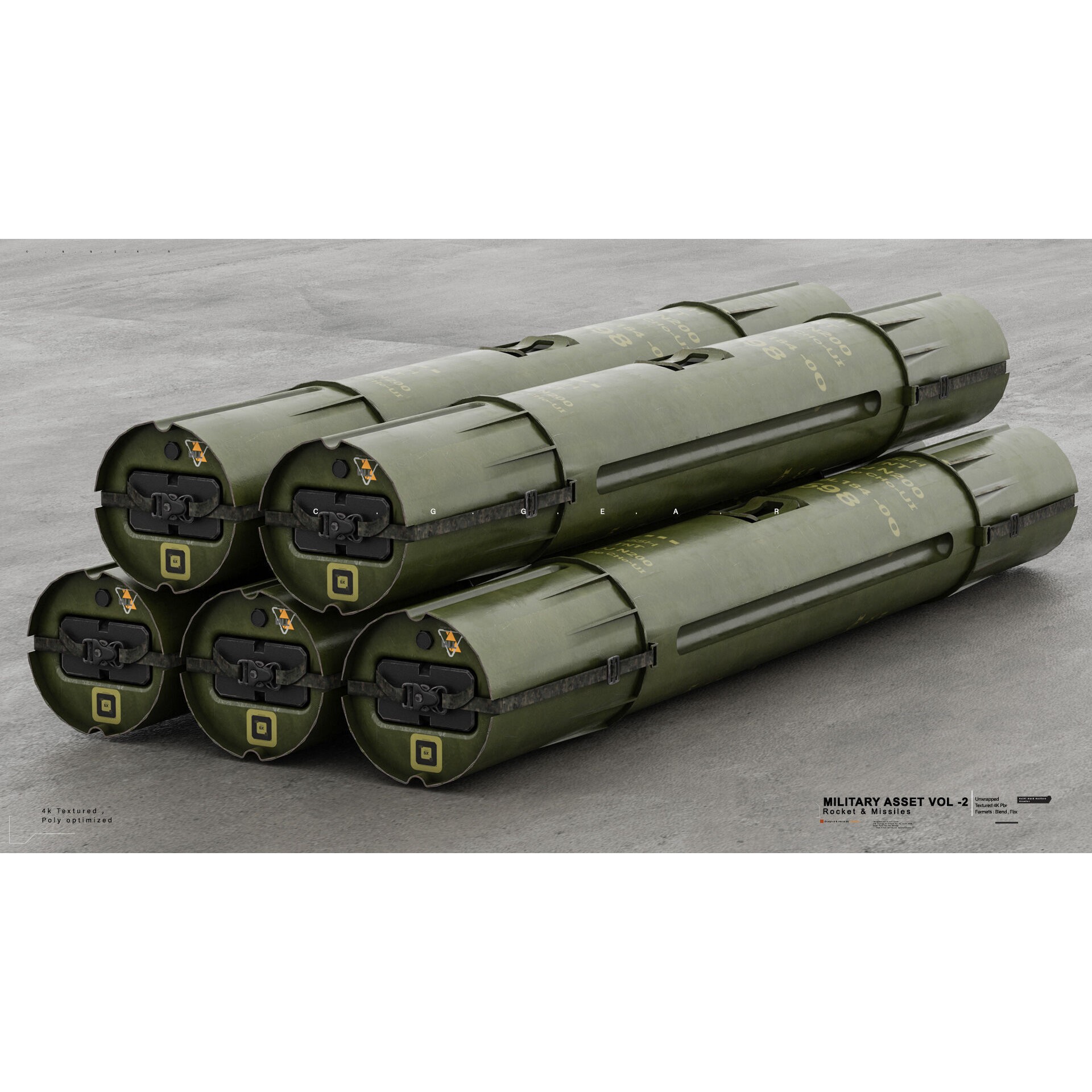 Military Asset Pack - Game-Ready 3D Model - View 12