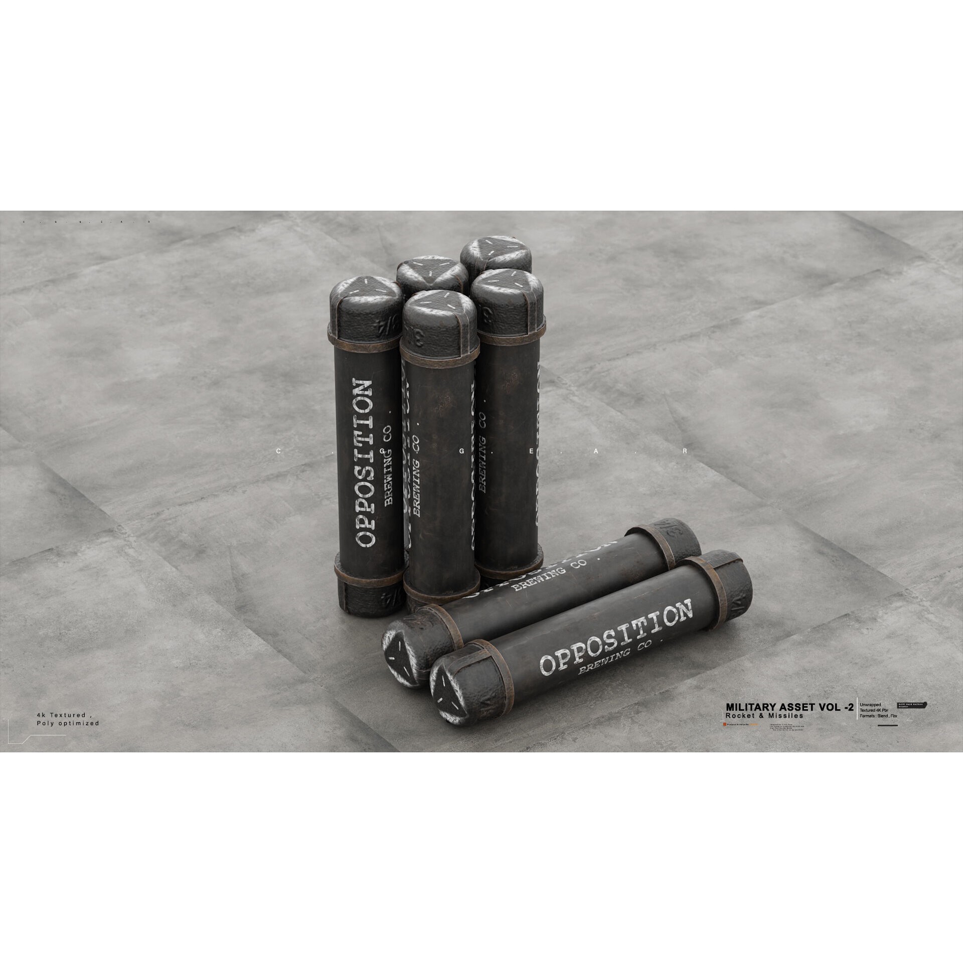 Military Asset Pack - Game-Ready 3D Model - View 13