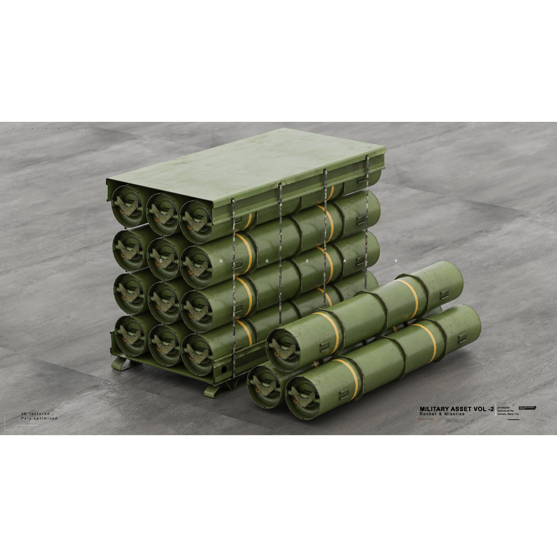 Military Asset Pack - Game-Ready 3D Model - View 17