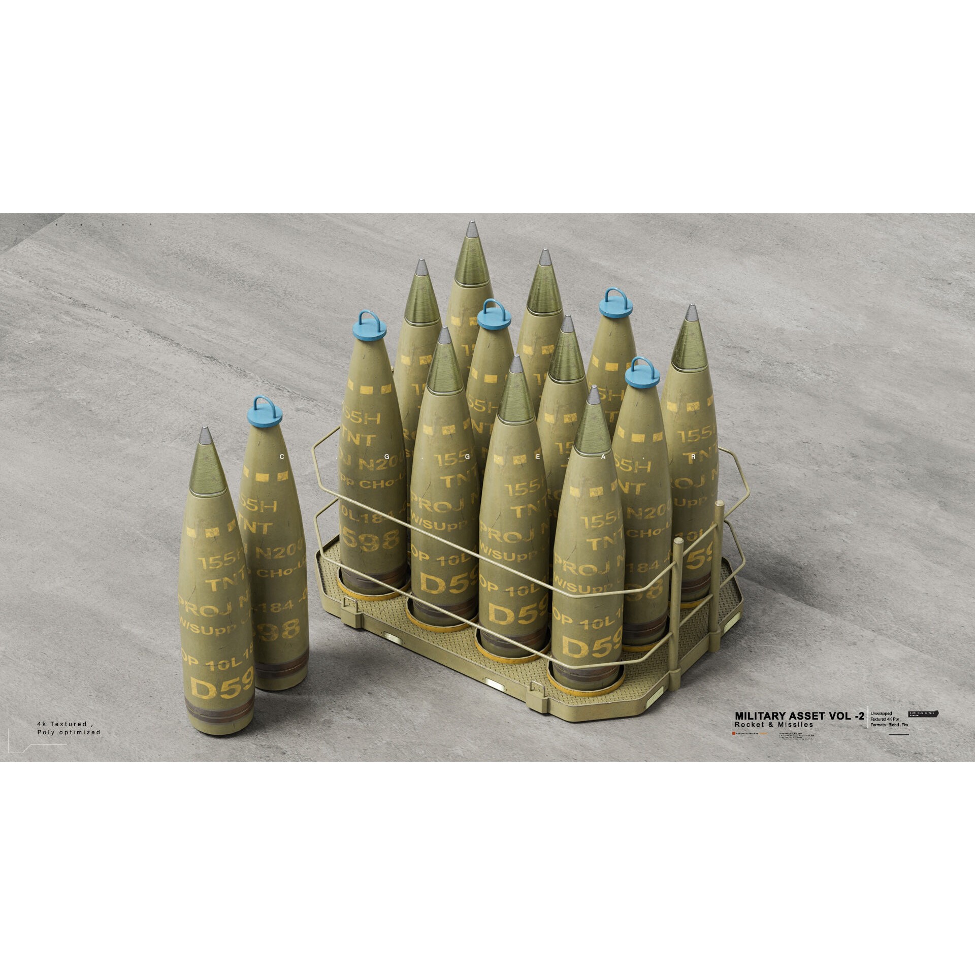 Military Asset Pack - Game-Ready 3D Model - View 19