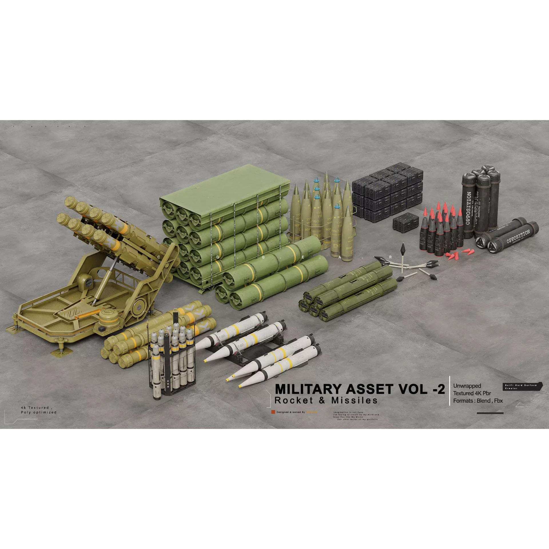 Military Asset Pack - Game-Ready 3D Model - View 2
