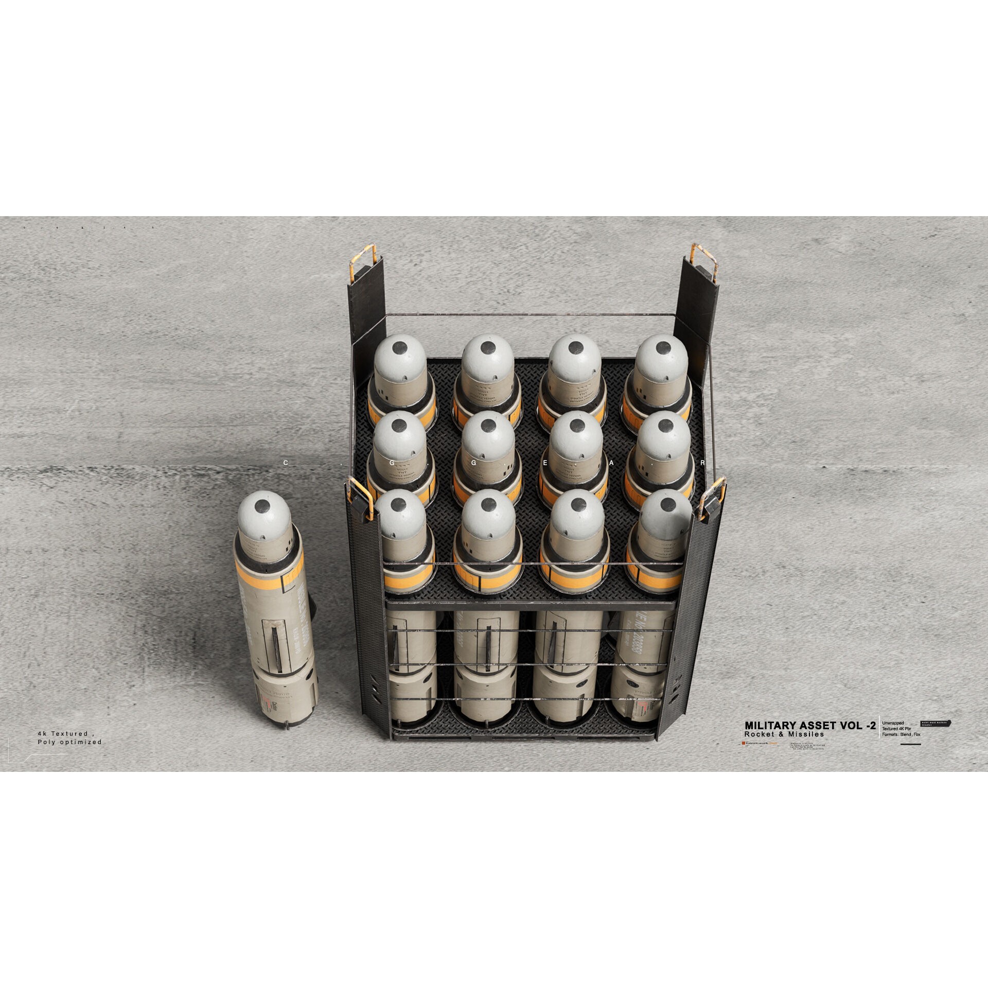 Military Asset Pack - Game-Ready 3D Model - View 21