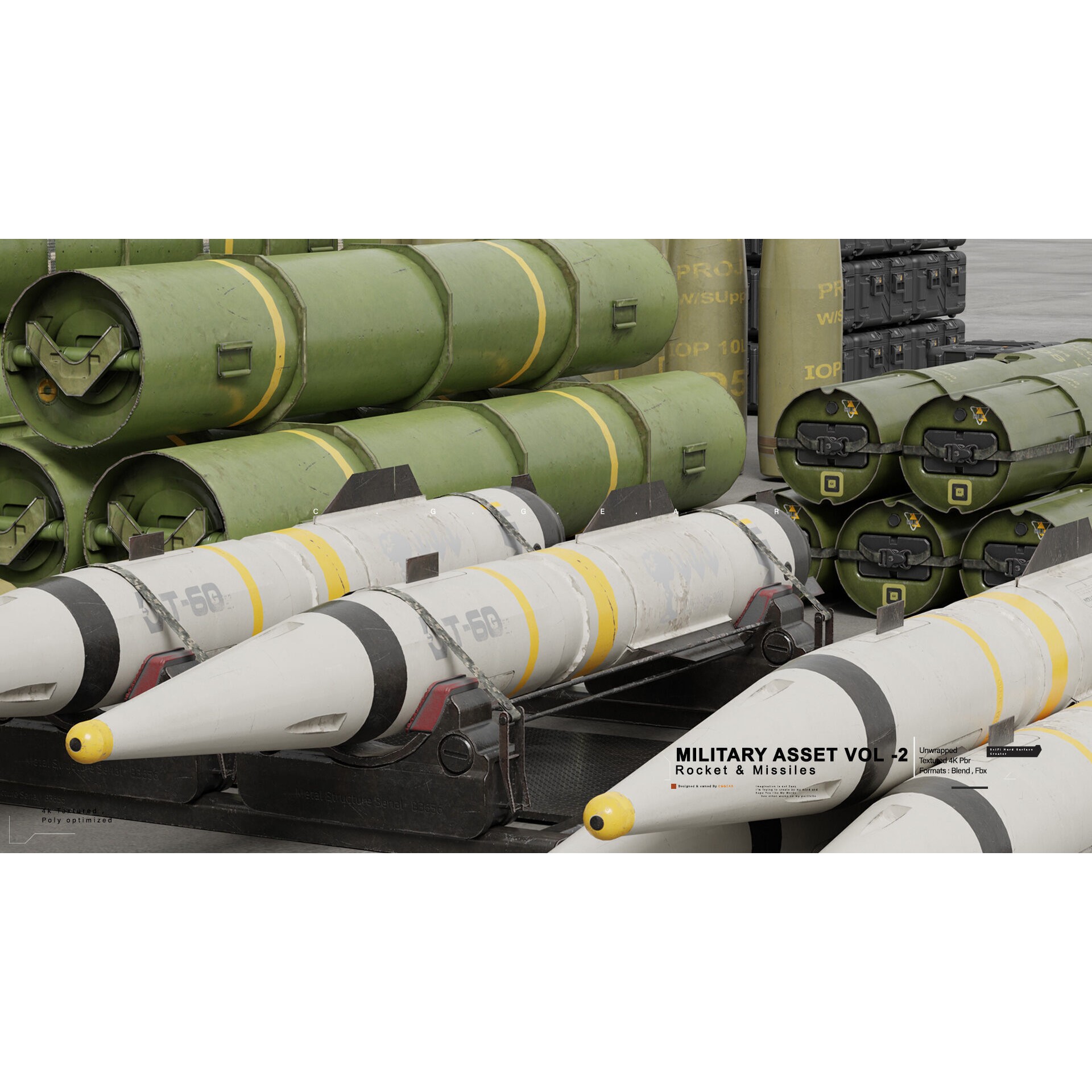 Military Asset Pack - Game-Ready 3D Model - View 3