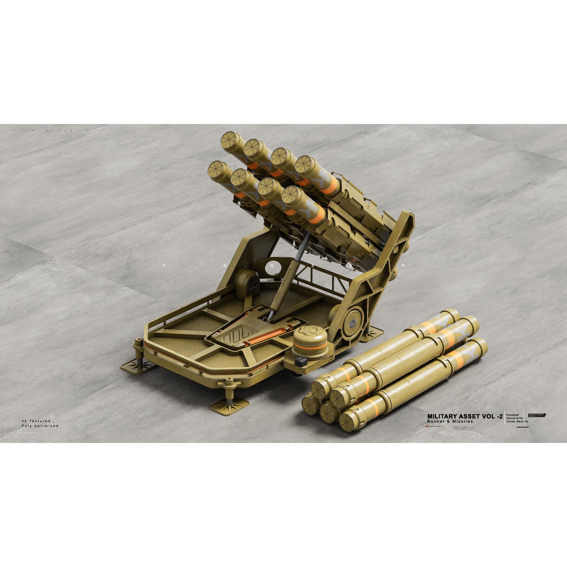 Military Asset Pack - Game-Ready 3D Model - View 5