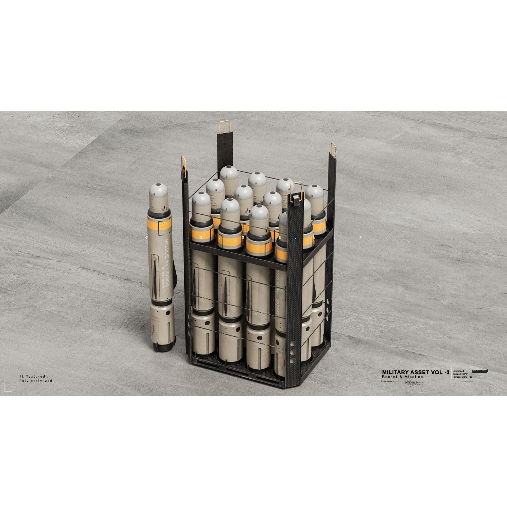 Military Asset Pack - Game-Ready 3D Model - View 8