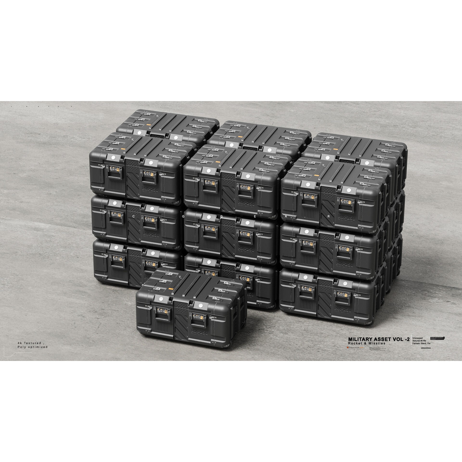 Military Asset Pack - Game-Ready 3D Model - View 9