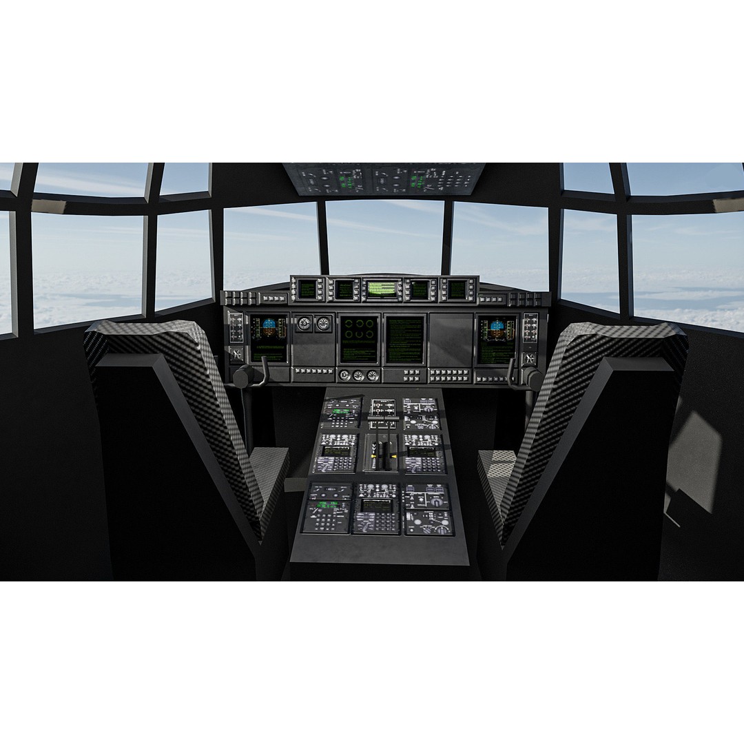 C130 Super Hercules 3D Model – Low Poly Aircraft Asset, FBX - View 21