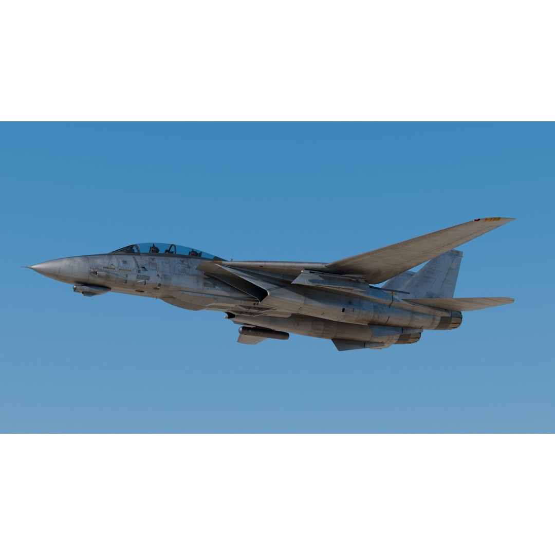 Grumman F-14 Tomcat 3D Model – High Poly Game Asset, PBR Textures, FBX - View 9