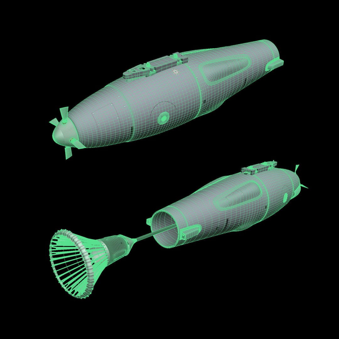 Refueling Pod 3D Model – Medium Polygon Aircraft Part, FBX, OBJ