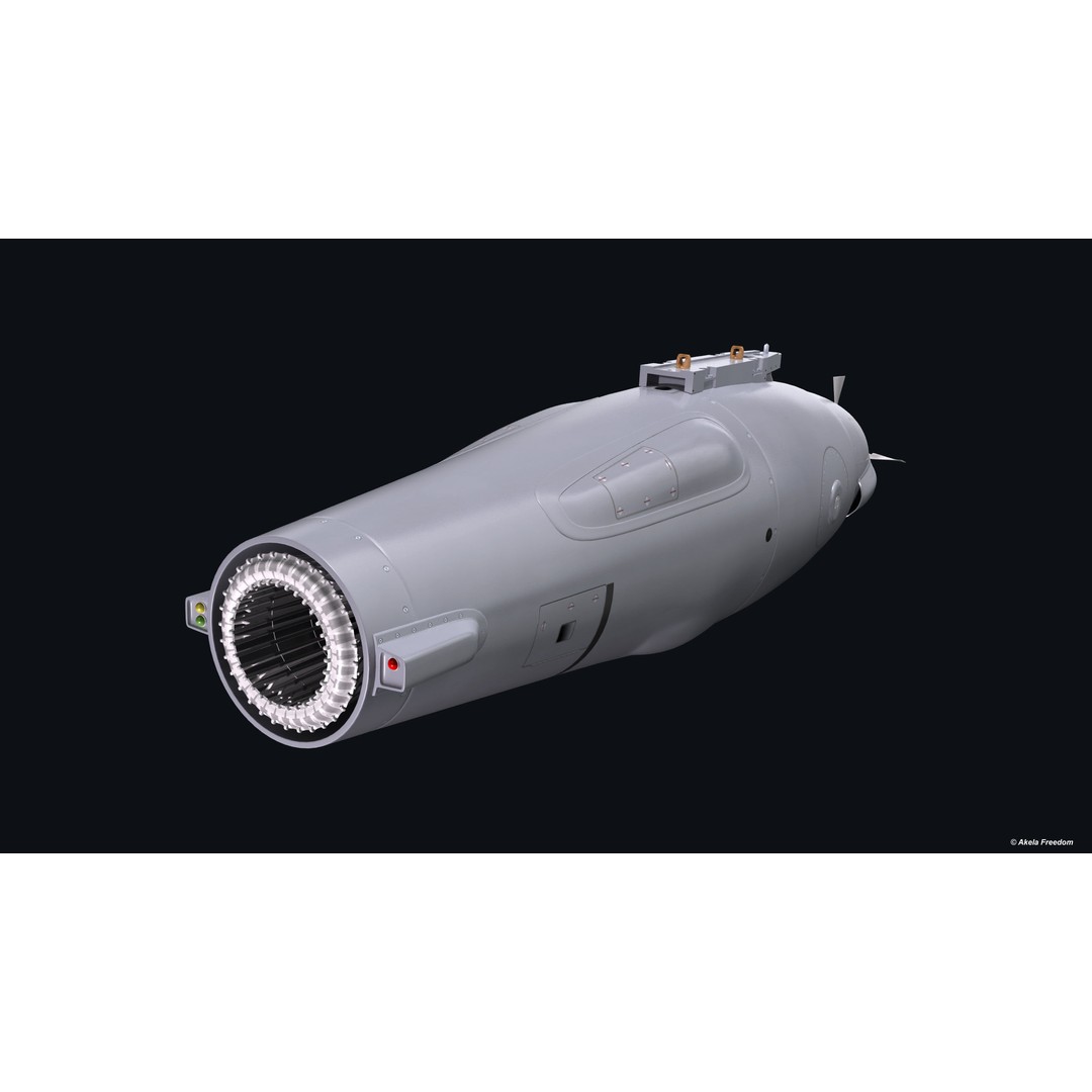 Refueling Pod 3D Model – Medium Polygon Aircraft Part, FBX, OBJ - View 6