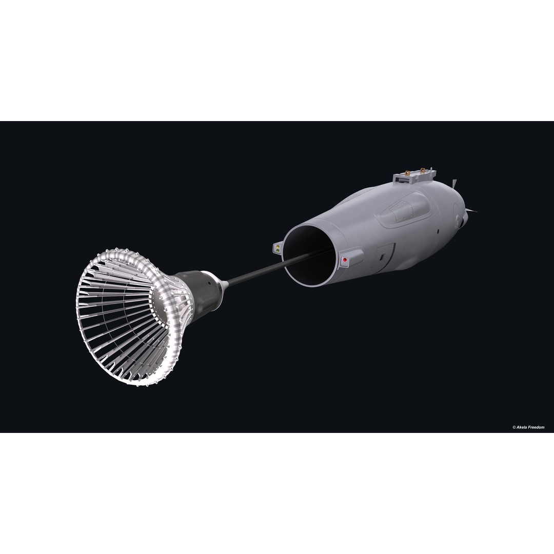 Refueling Pod 3D Model – Medium Polygon Aircraft Part, FBX, OBJ - View 8