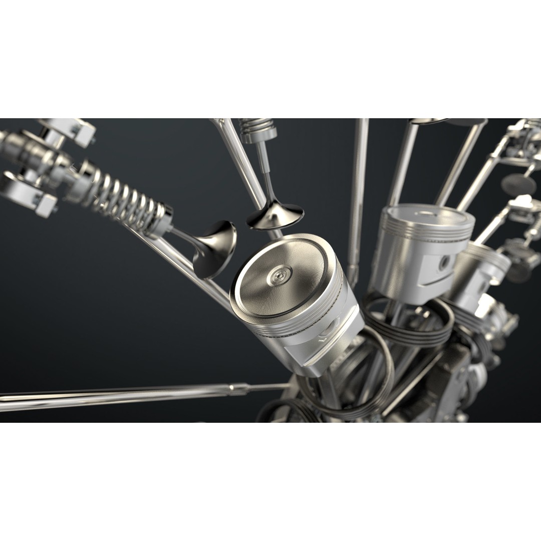 Radial Aircraft Engine 3D Model – Animated PBR Asset, FBX - View 23