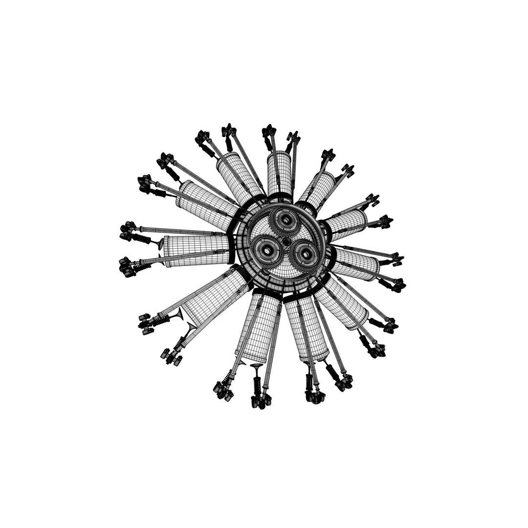 Radial Aircraft Engine 3D Model – Animated PBR Asset, FBX - View 29