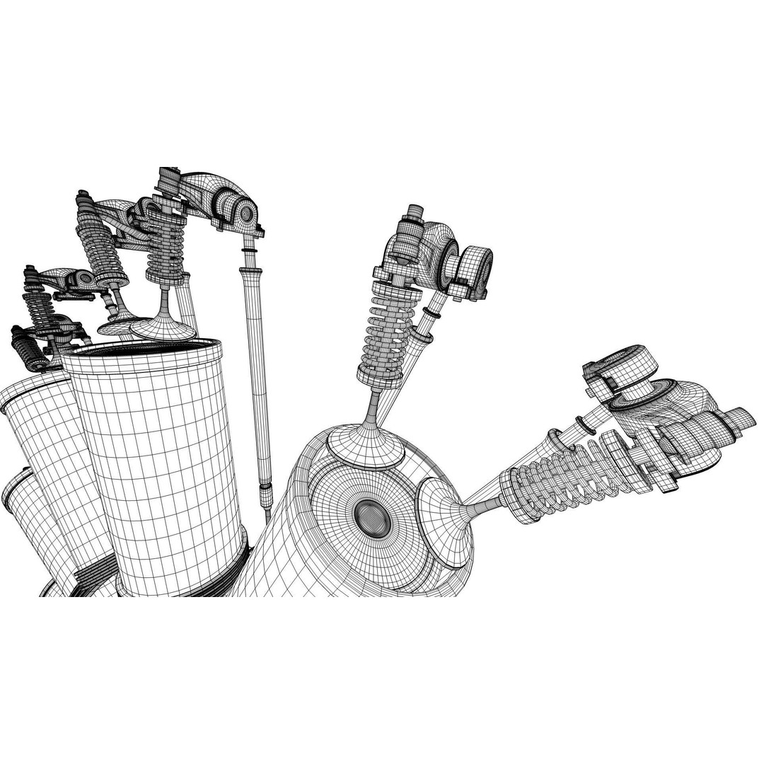 Radial Aircraft Engine 3D Model – Animated PBR Asset, FBX - View 30
