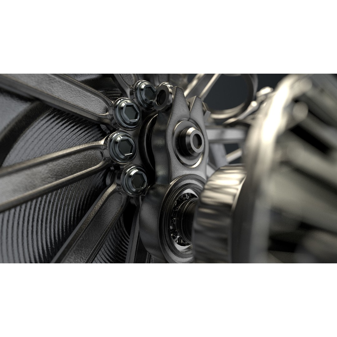 Radial Aircraft Engine 3D Model – Animated PBR Asset, FBX - View 7