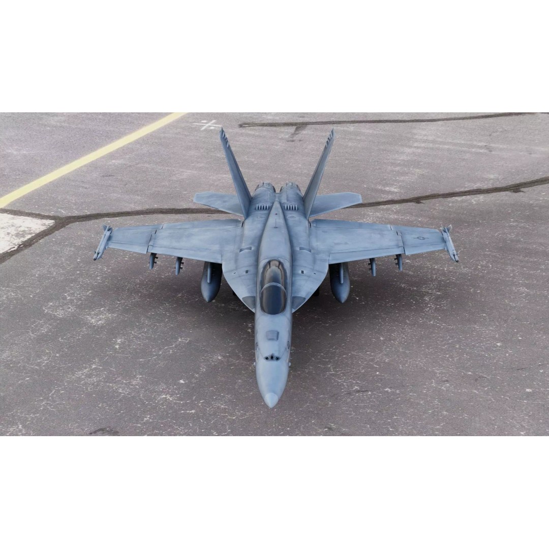 Boeing F/A-18E Super Hornet 3D Model – PBR Game-Ready Aircraft, FBX, OBJ - View 5