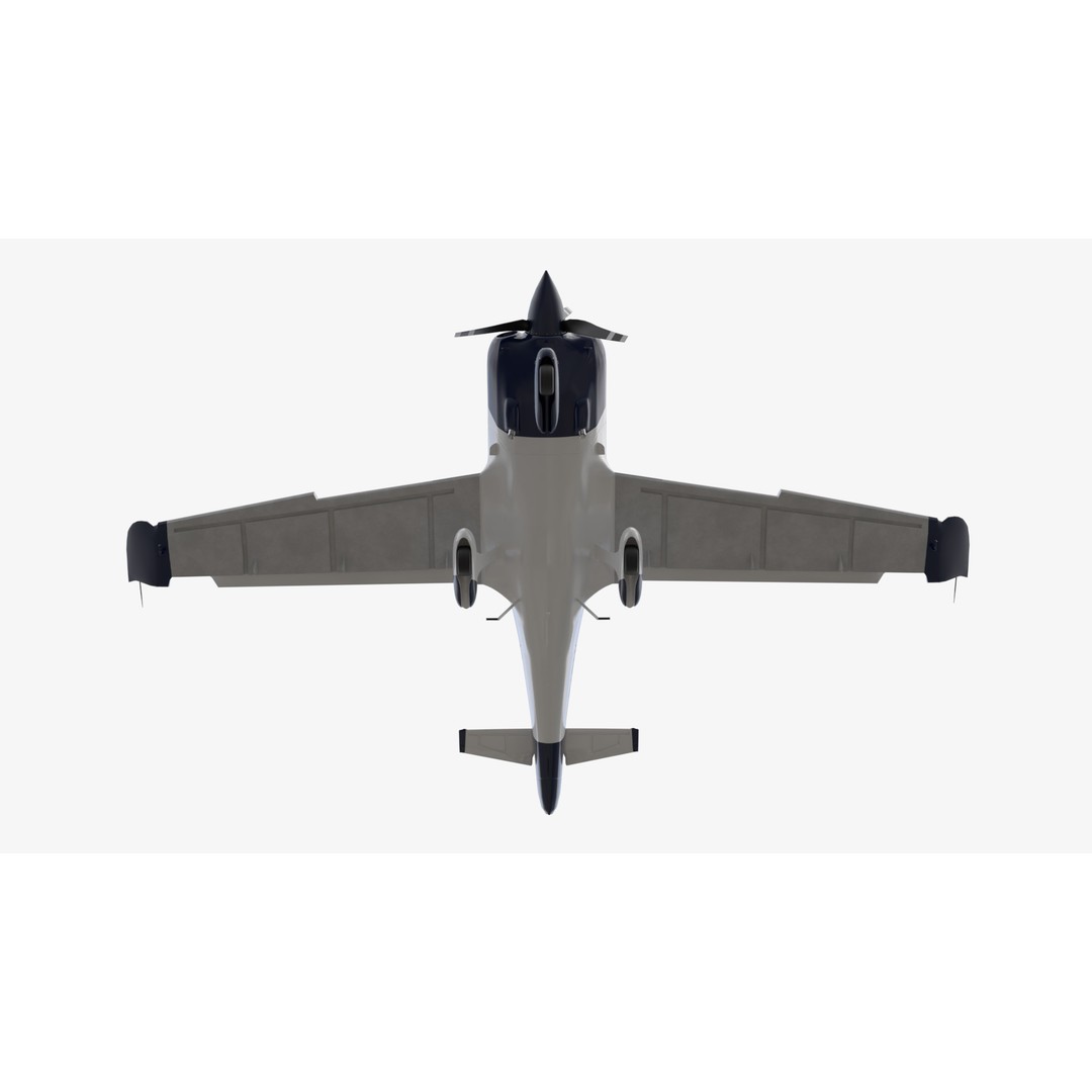 Cirrus SR20 TRAC Flight Trainer 3D Model – Low Poly Game Asset, FBX, PBR - View 13