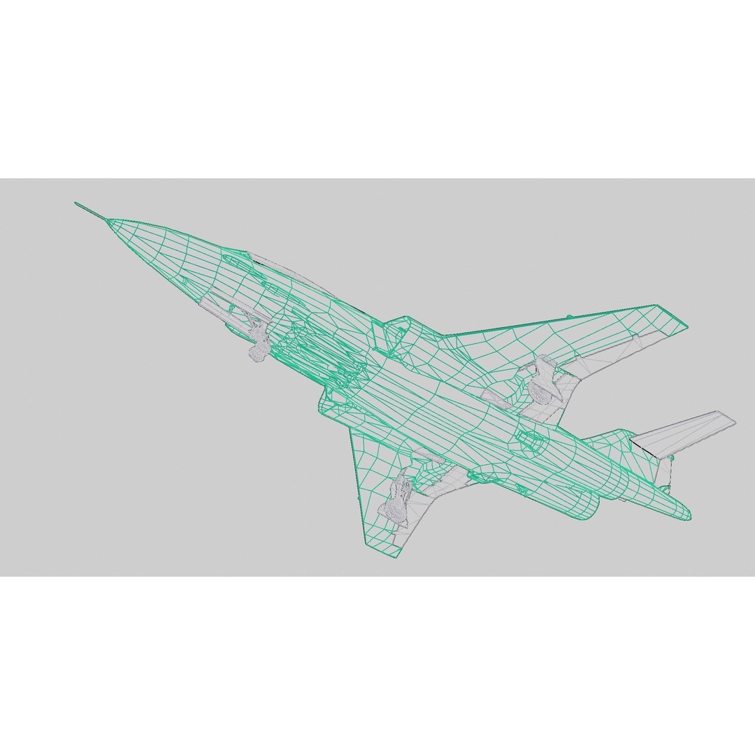 McDonnell F-101 Voodoo 3D Model – Low Poly Military Aircraft, FBX