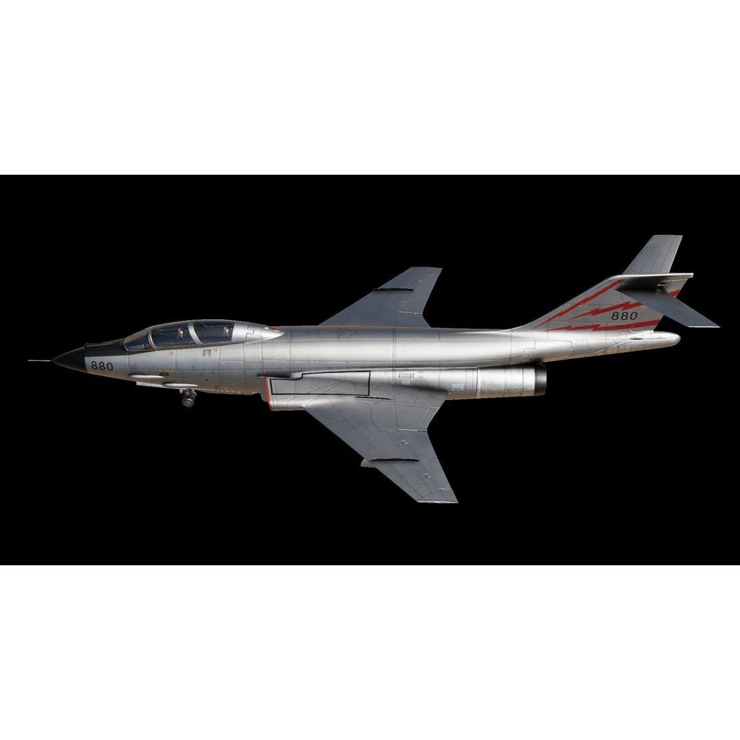 McDonnell F-101 Voodoo 3D Model – Low Poly Military Aircraft, FBX - View 11